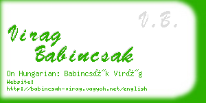 virag babincsak business card